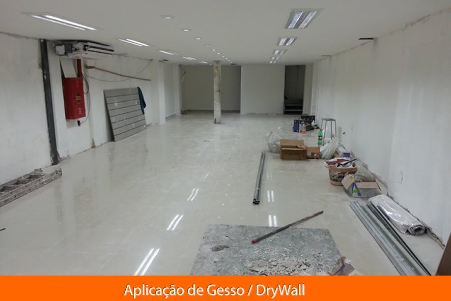 Aplicação de Gesso e Drywall Loja Comercial